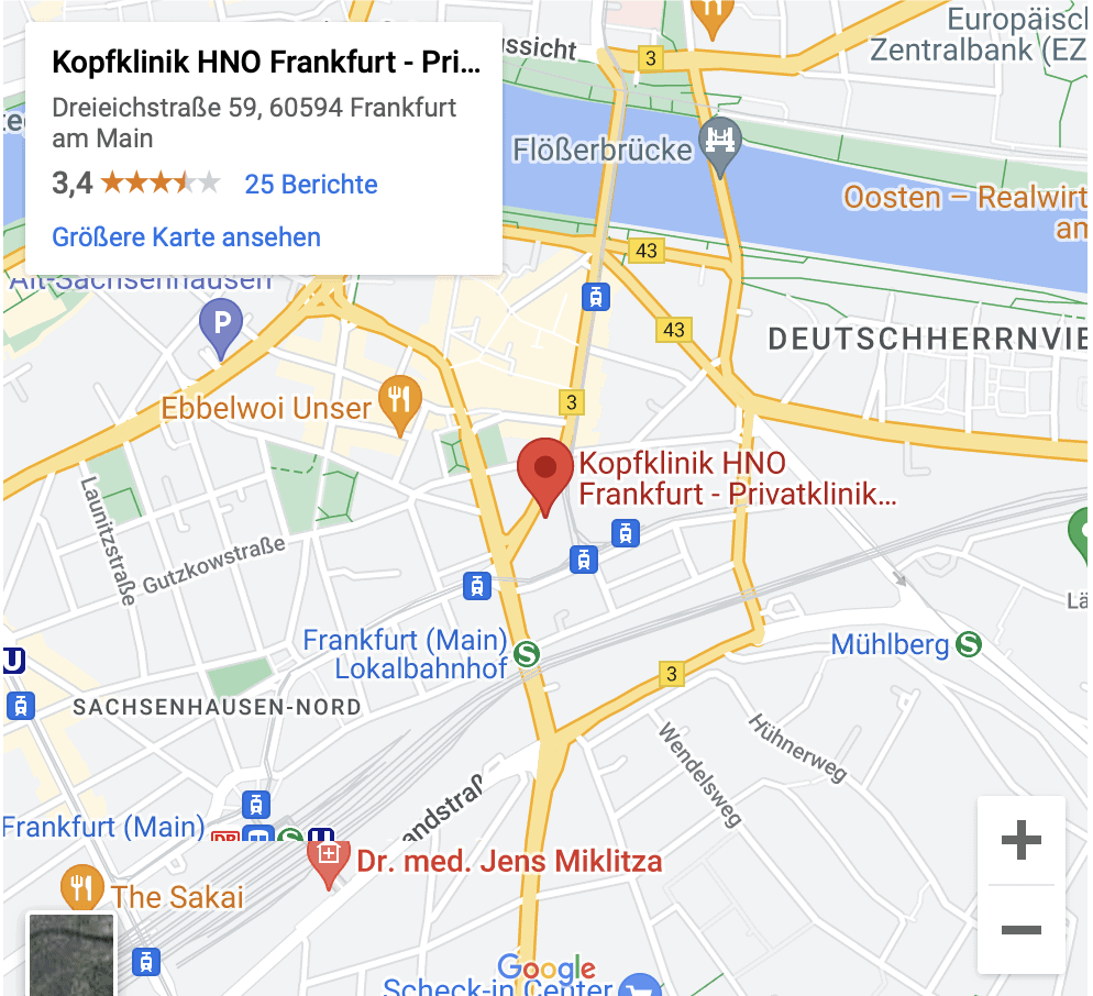 Kopfklinik Frankfurt Standort